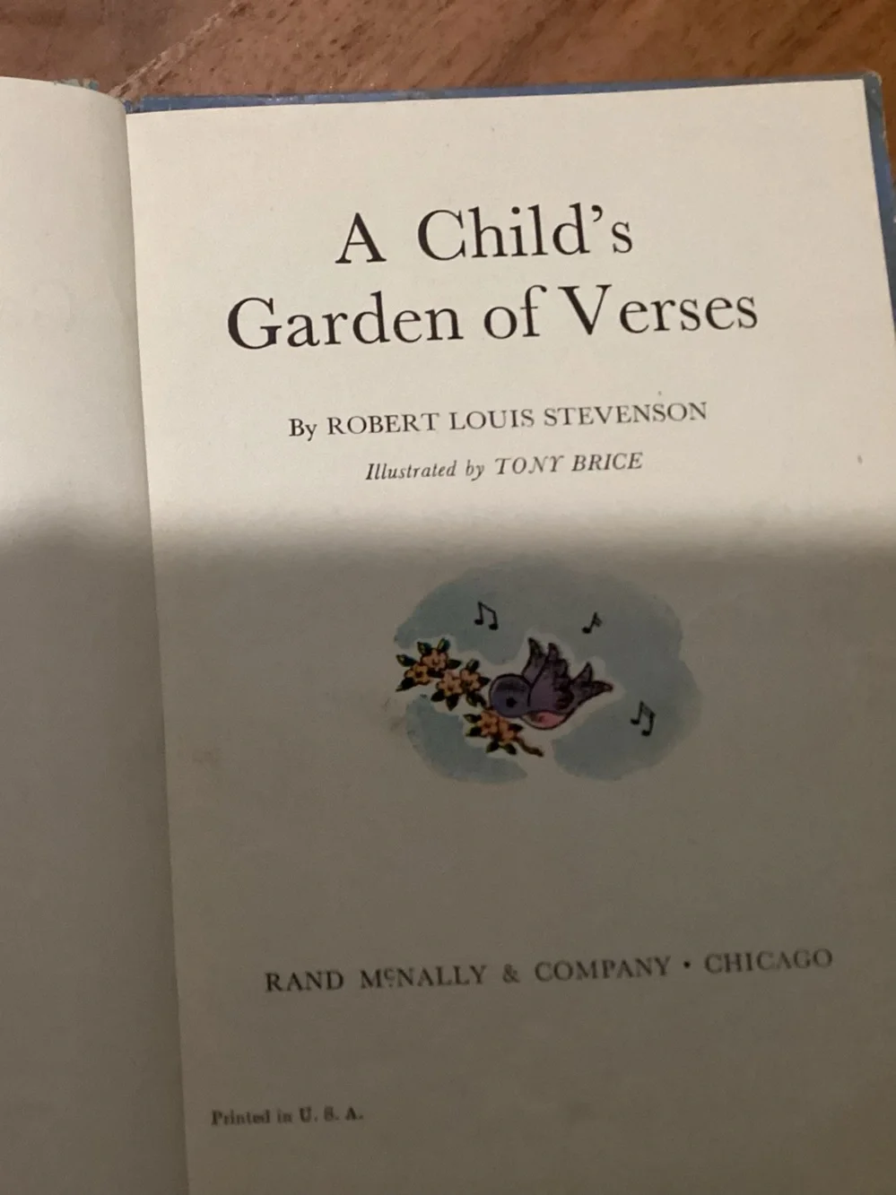 Vtg. 1942 copy of A Child’s Garden of Verses by Robert Louis Stevenson